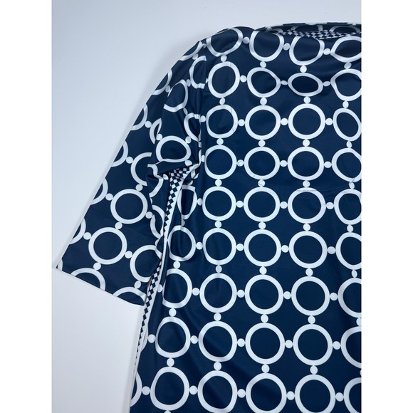 Gretchen Scott Navy White Circle Pattern Everyday Dress XL Preppy Boutique - Picture 9 of 12